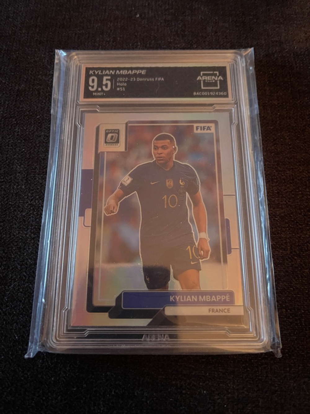 Arena Graded Sports Card Holder - Black / Silver Display Case